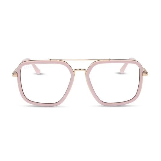 JORDAN - POWDER PINK + GOLD + GLASSES