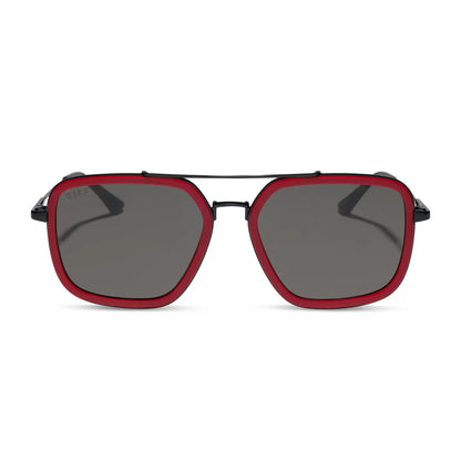 JORDAN - RED & BLACK + BLACK METAL + GREY + SUNGLASSES