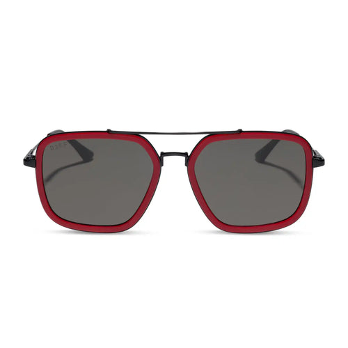 JORDAN - RED & BLACK + BLACK METAL + GREY + SUNGLASSES