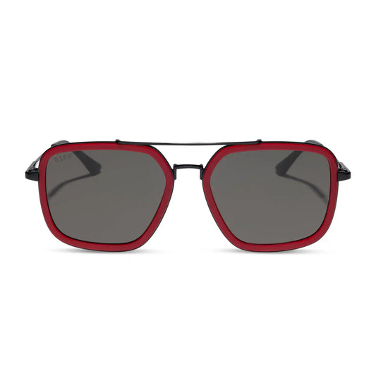 JORDAN - RED & BLACK + BLACK METAL + GREY + SUNGLASSES