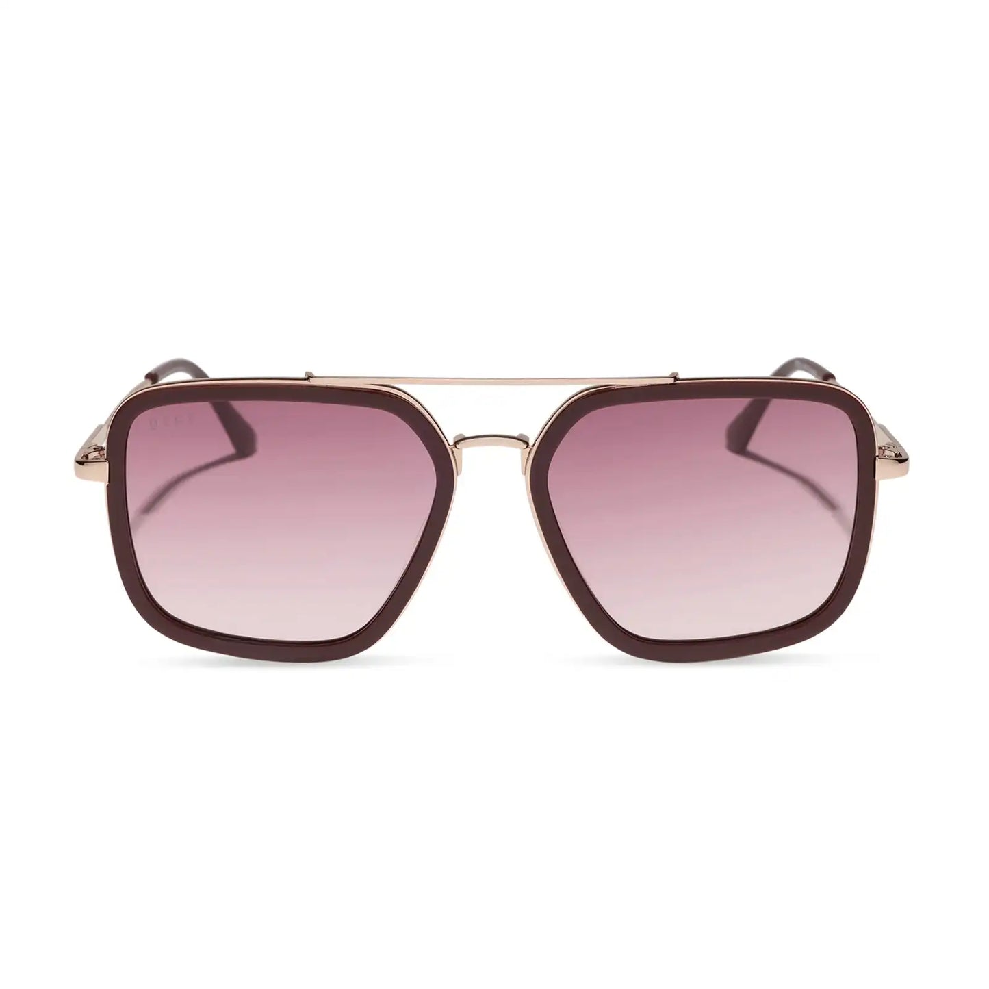 JORDAN - RUGBY RED + BURGUNDY GRADIENT SUNGLASSES