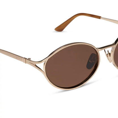 JULIETTE - BRUSHED GOLD + TRUFFLE + POLARIZED SUNGLASSES