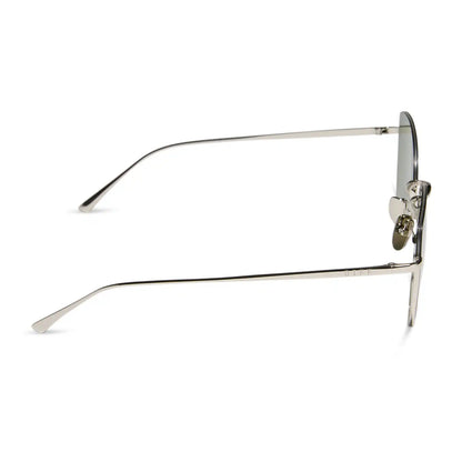 KINSLEY - SILVER + AQUATIC AWE MIRROR SUNGLASSES