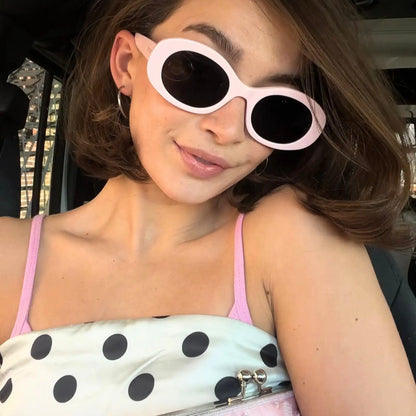 LAINEY - POWDER PINK + GREY + POLARIZED SUNGLASSES