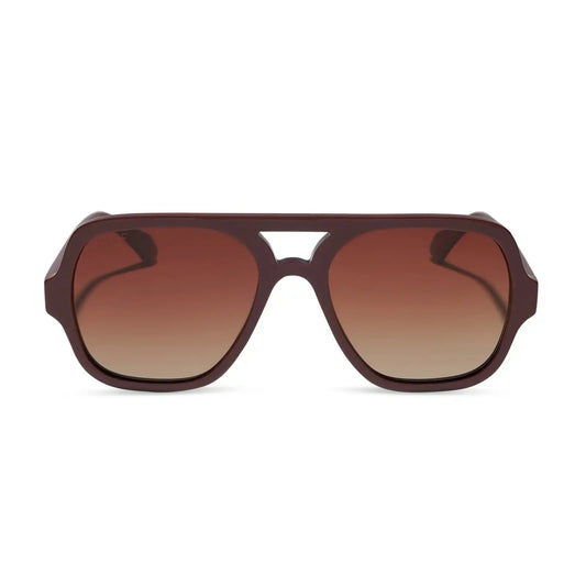LAYTON - RUGBY RED + BROWN GRADIENT + POLARIZED SUNGLASSES