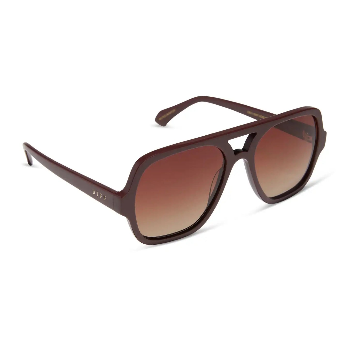 LAYTON - RUGBY RED + BROWN GRADIENT + POLARIZED SUNGLASSES
