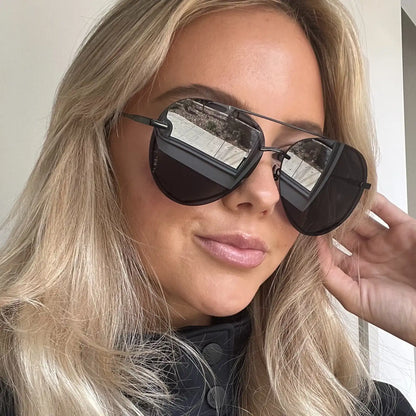 LENOX - BLACK + GREY SUNGLASSES