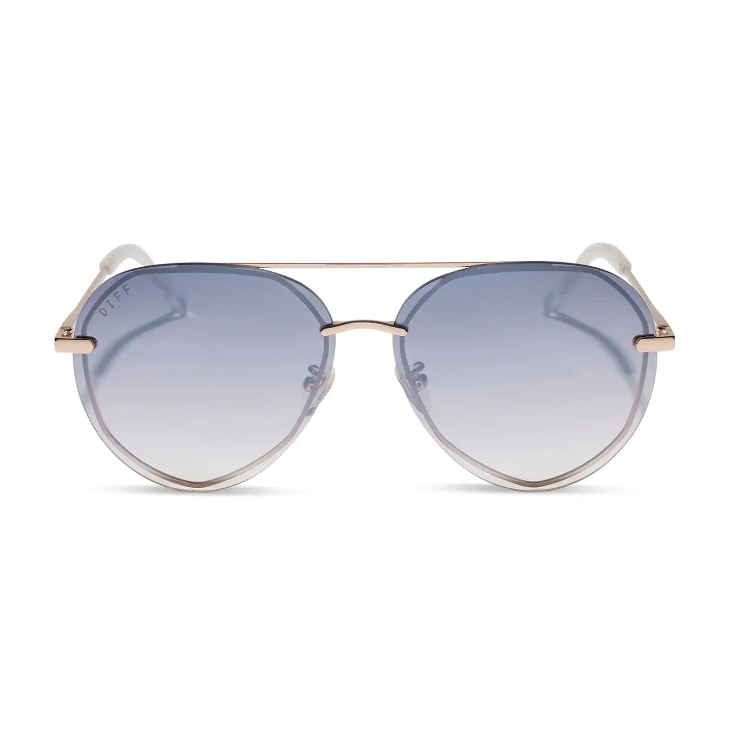 LENOX - CHAMPAGNE GOLD + SLATE GRADIENT FLASH SUNGLASSES