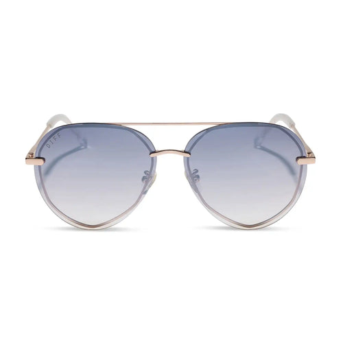 LENOX - CHAMPAGNE GOLD + SLATE GRADIENT FLASH SUNGLASSES