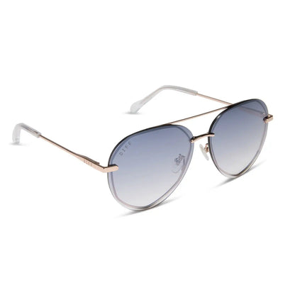 LENOX - CHAMPAGNE GOLD + SLATE GRADIENT FLASH SUNGLASSES