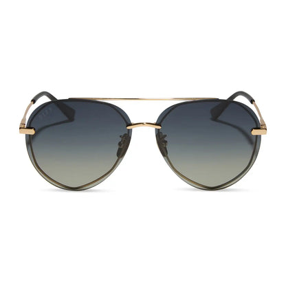 LENOX - GOLD + BLACK + GREY GRADIENT POLARIZED SUNGLASSES