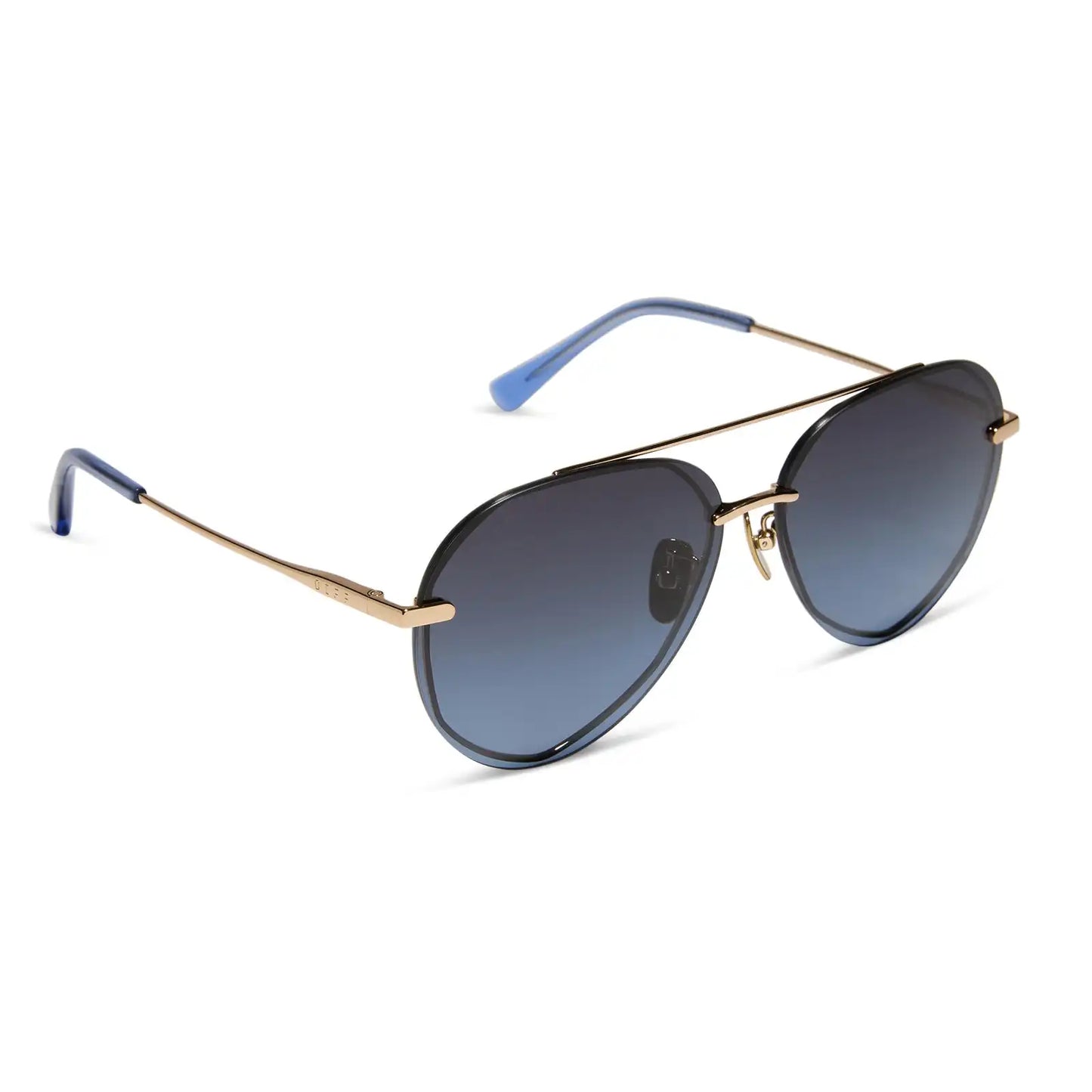 LENOX - GOLD + BLUE GRADIENT + POLARIZED SUNGLASSES