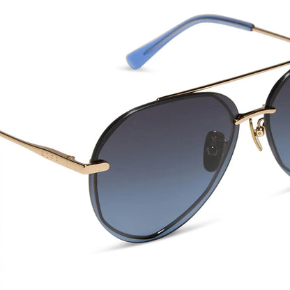 LENOX - GOLD + BLUE GRADIENT + POLARIZED SUNGLASSES