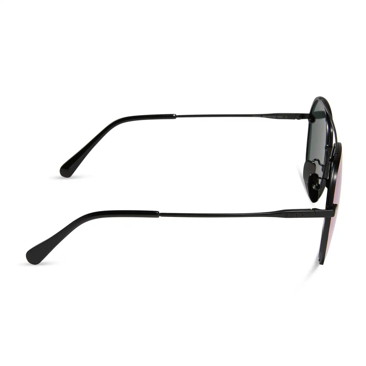 LENOX - MATTE BLACK + PURPLE MIRROR SUNGLASSES
