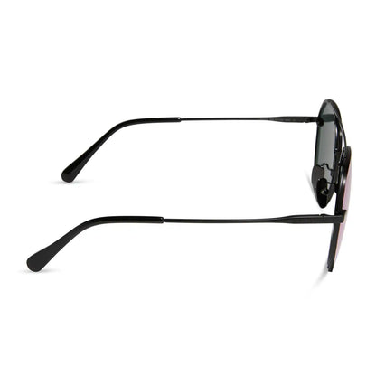 LENOX - MATTE BLACK + PURPLE MIRROR SUNGLASSES