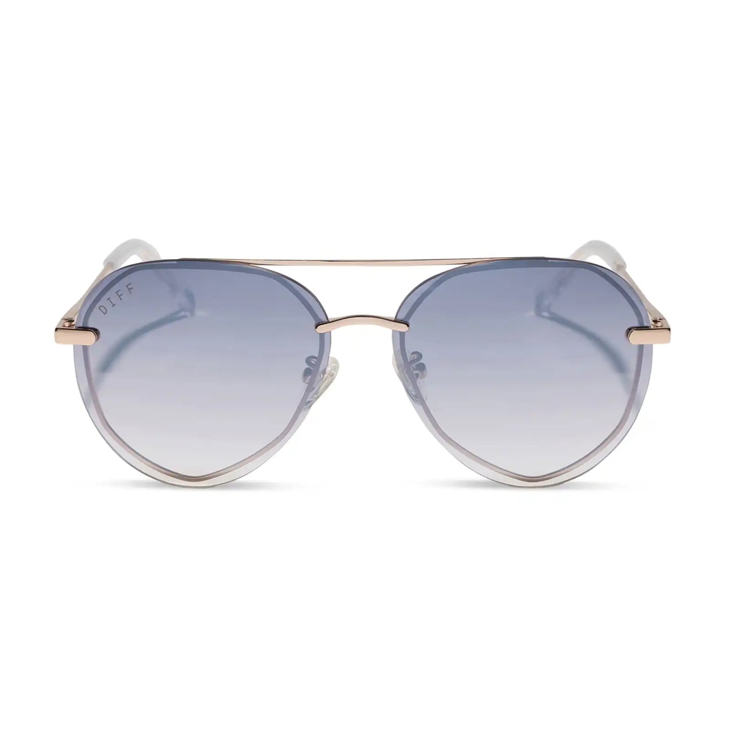 LENOX XS - CHAMPAGNE GOLD + SLATE GRADIENT FLASH SUNGLASSES