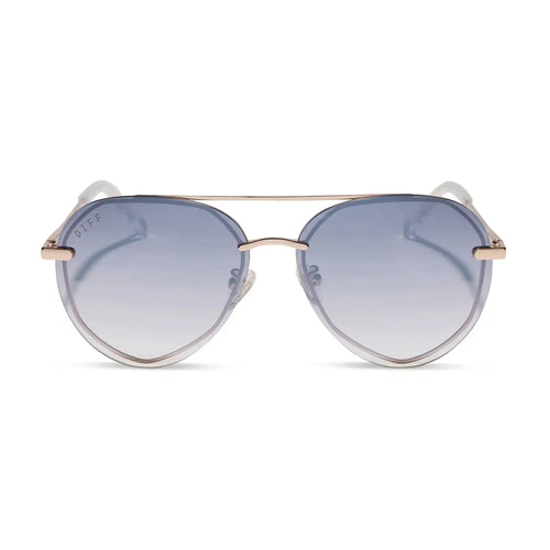 LENOX XS - CHAMPAGNE GOLD + SLATE GRADIENT FLASH SUNGLASSES