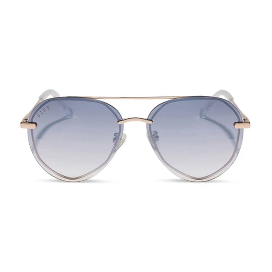 LENOX XS - CHAMPAGNE GOLD + SLATE GRADIENT FLASH SUNGLASSES