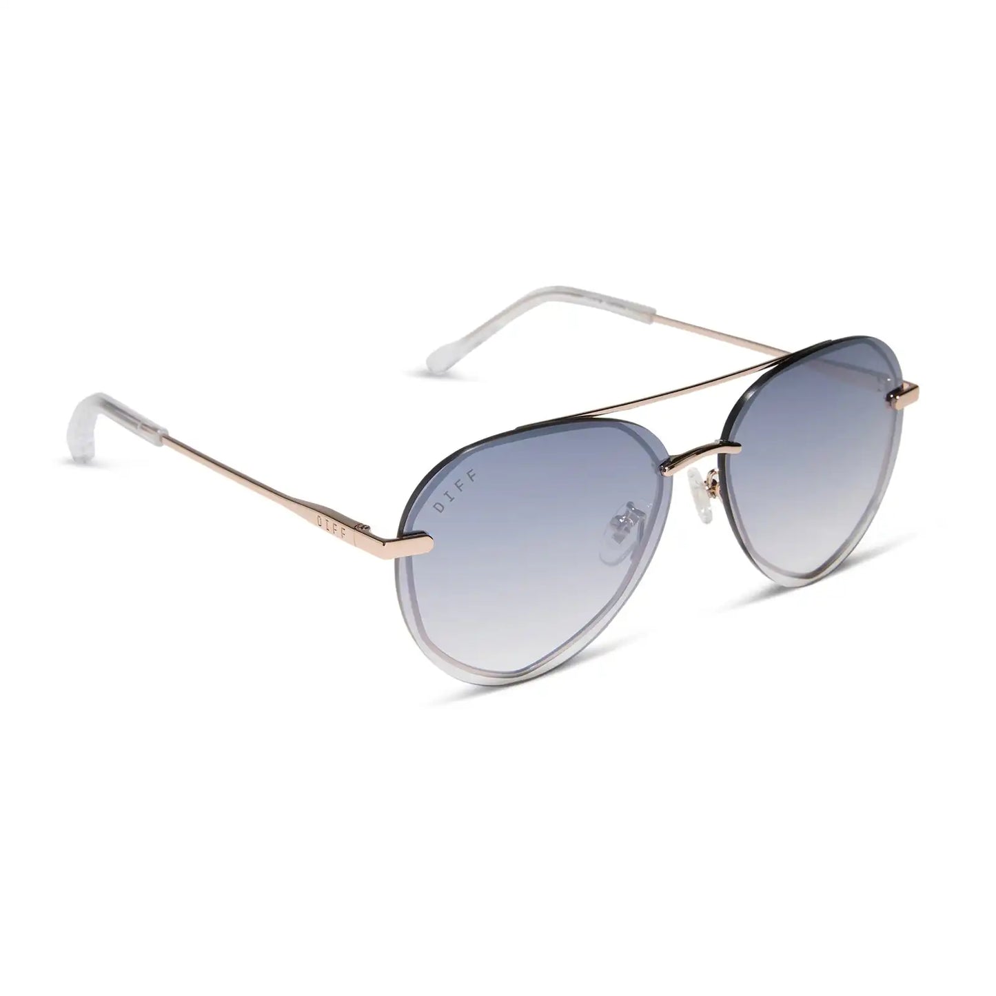 LENOX XS - CHAMPAGNE GOLD + SLATE GRADIENT FLASH SUNGLASSES