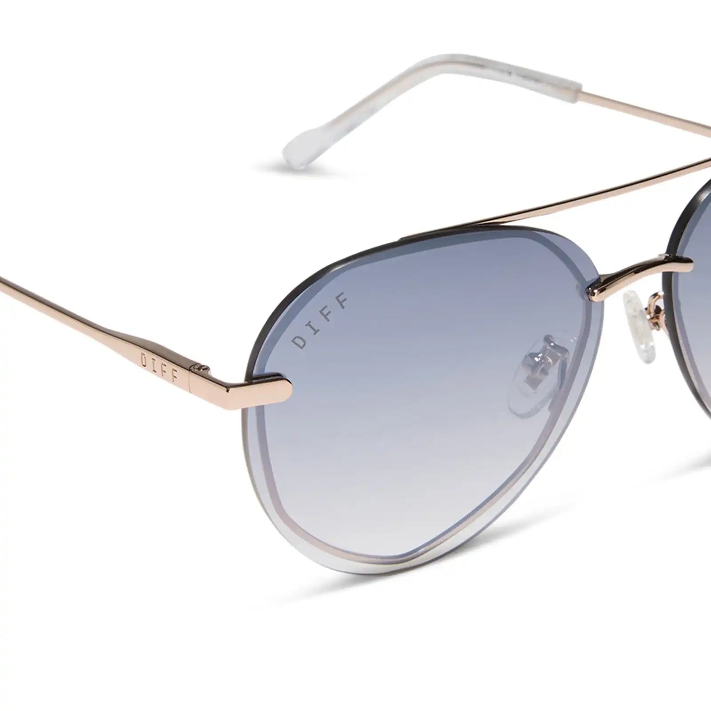 LENOX XS - CHAMPAGNE GOLD + SLATE GRADIENT FLASH SUNGLASSES
