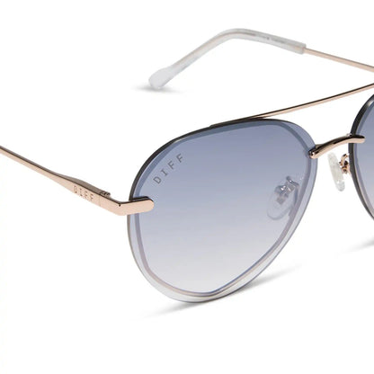 LENOX XS - CHAMPAGNE GOLD + SLATE GRADIENT FLASH SUNGLASSES