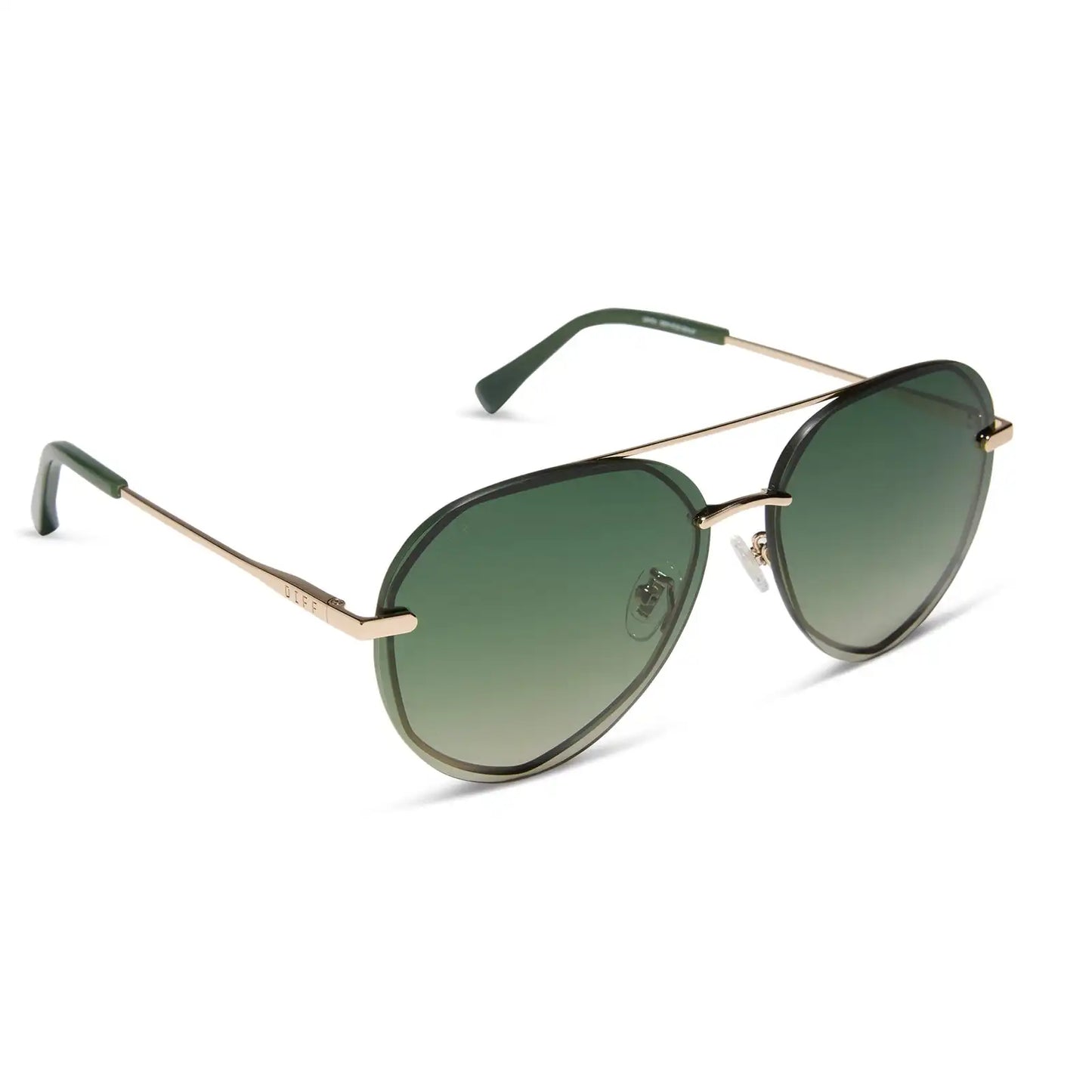 LENOX XS - GOLD + ALOE GREEN GRADIENT + LIGHT GOLD FLASH + POLARIZED SUNGLASSES
