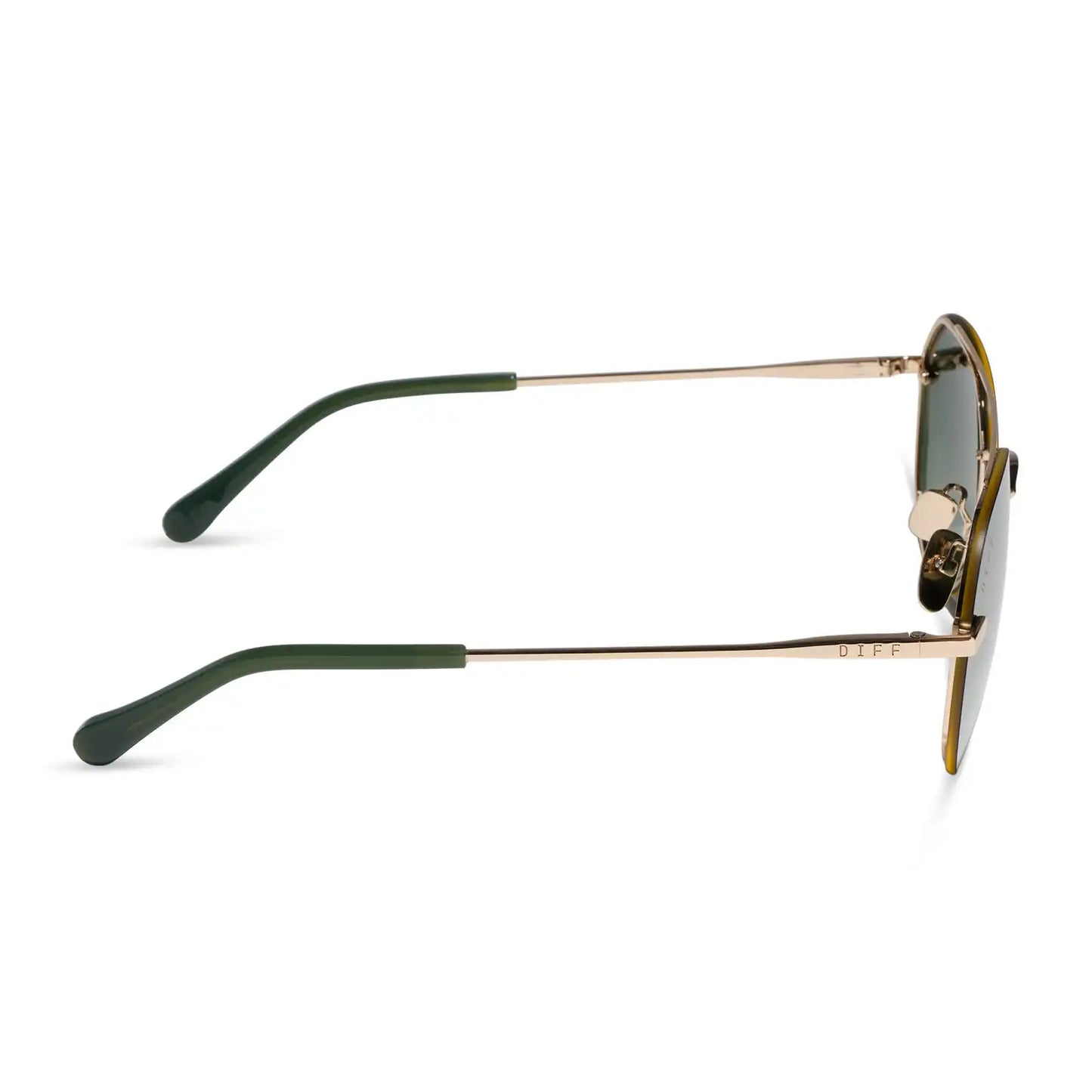 LENOX XS - GOLD + ALOE GREEN GRADIENT + LIGHT GOLD FLASH + POLARIZED SUNGLASSES