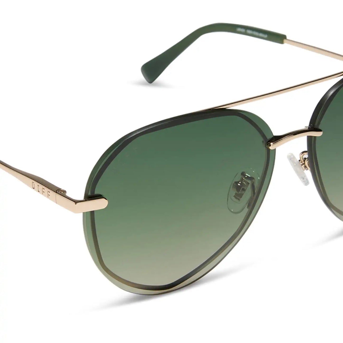LENOX XS - GOLD + ALOE GREEN GRADIENT + LIGHT GOLD FLASH + POLARIZED SUNGLASSES