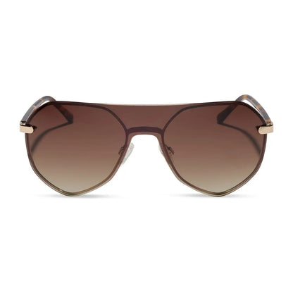 LONNIE - GOLD + BROWN GRADIENT + POLARIZED + SUNGLASSES