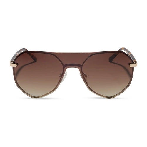 LONNIE - GOLD + BROWN GRADIENT + POLARIZED + SUNGLASSES