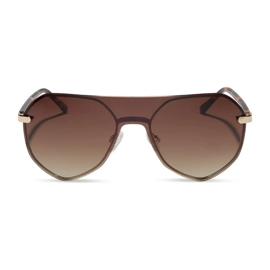 LONNIE - GOLD + BROWN GRADIENT + POLARIZED + SUNGLASSES