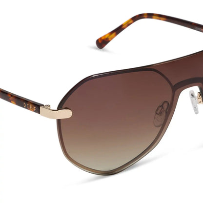 LONNIE - GOLD + BROWN GRADIENT + POLARIZED + SUNGLASSES