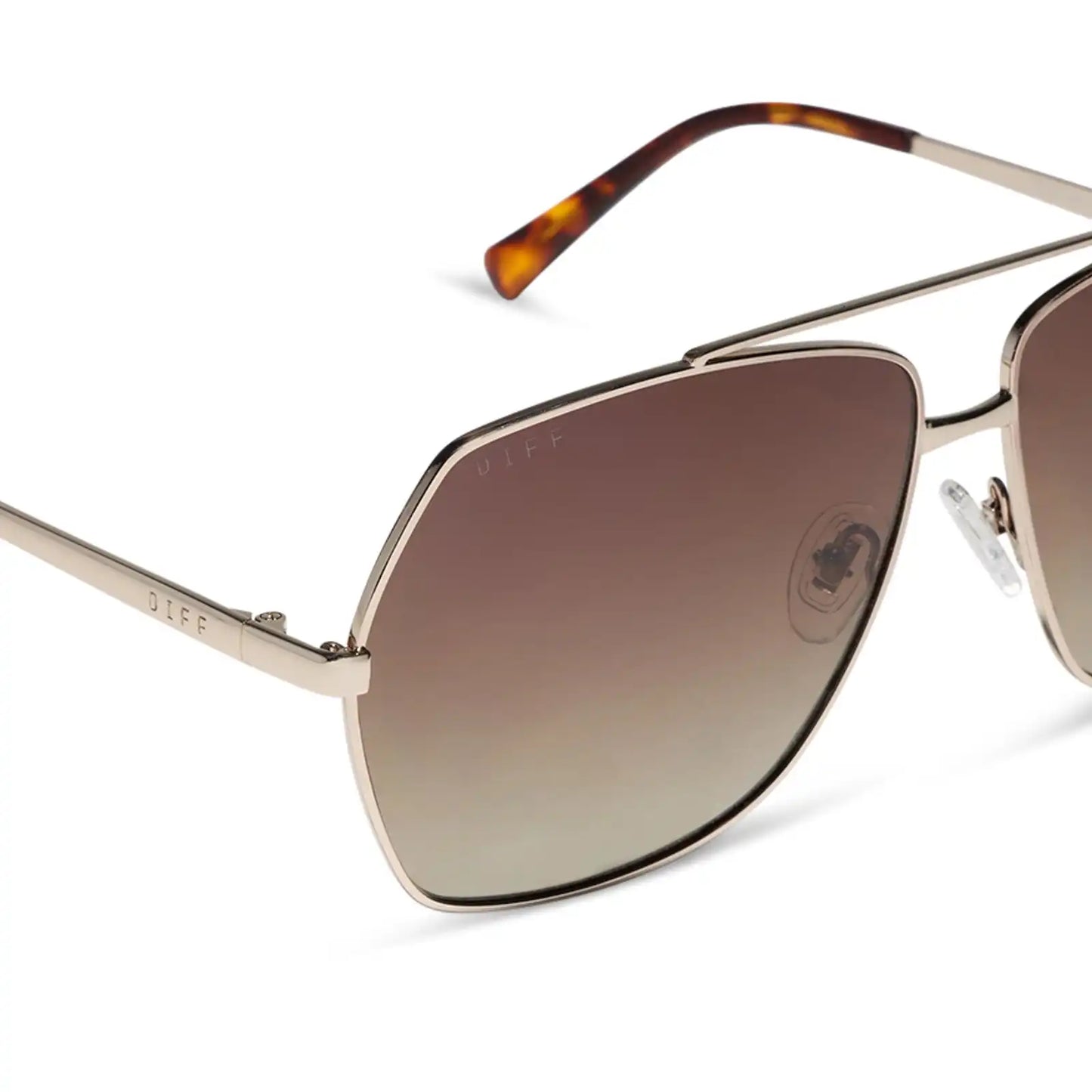MAUDE - GOLD + BROWN GRADIENT + POLARIZED + SUNGLASSES