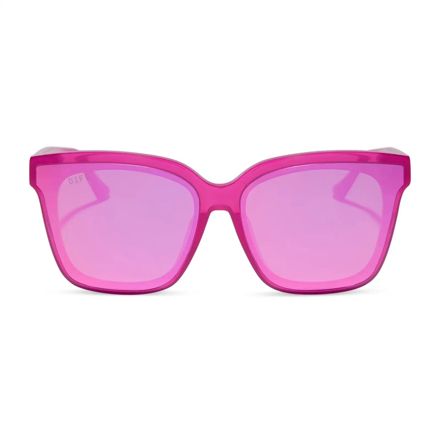 MEREDITH II - BRIGHT TULIP + PINK MIRROR SUNGLASSES