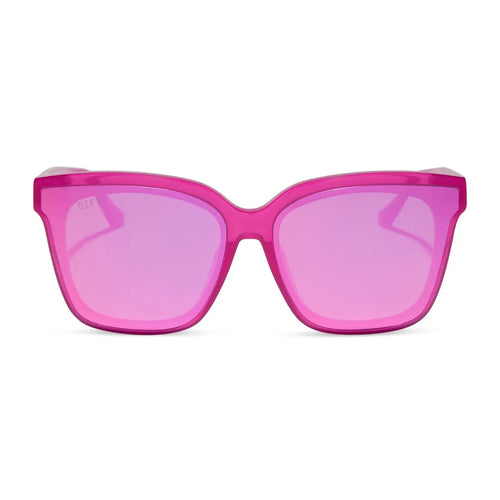 MEREDITH II - BRIGHT TULIP + PINK MIRROR SUNGLASSES