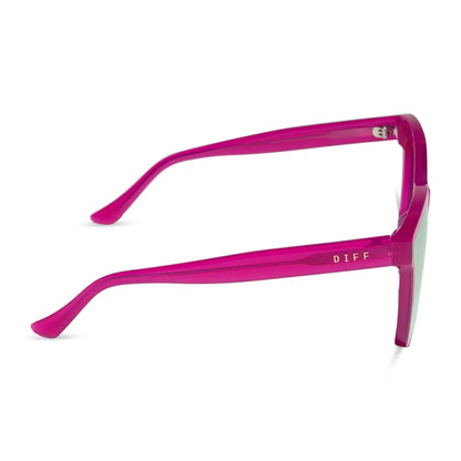 MEREDITH II - BRIGHT TULIP + PINK MIRROR SUNGLASSES