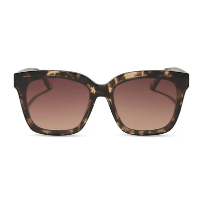MEREDITH II - ESPRESSO TORTOISE + BROWN GRADIENT SUNGLASSES