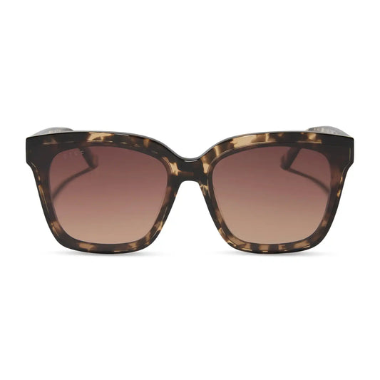 MEREDITH II - ESPRESSO TORTOISE + BROWN GRADIENT SUNGLASSES