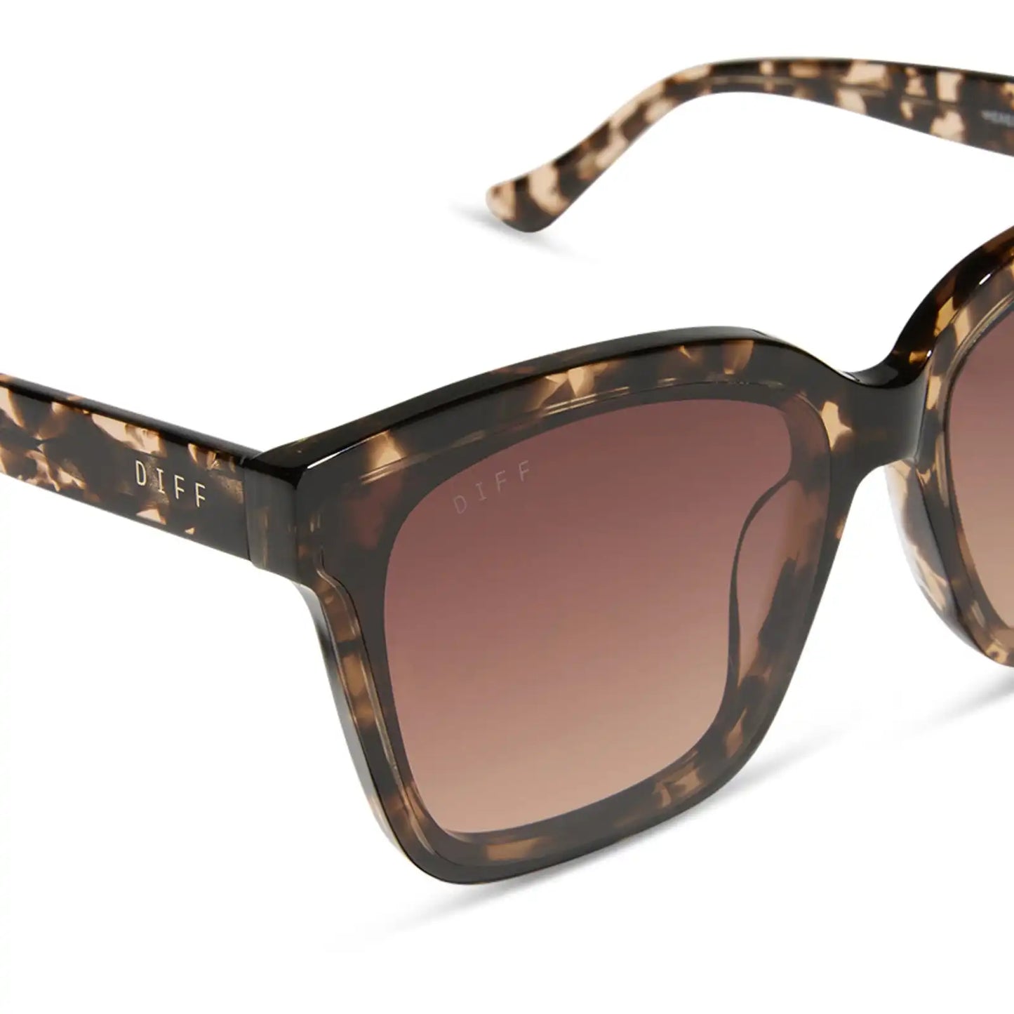 MEREDITH II - ESPRESSO TORTOISE + BROWN GRADIENT SUNGLASSES