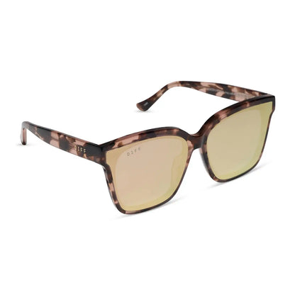 MEREDITH II - HIMALAYAN TORTOISE + TAUPE MIRROR SUNGLASSES