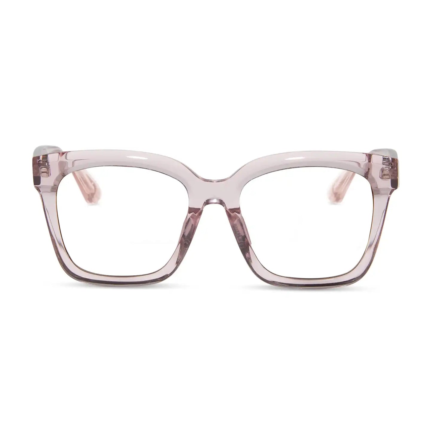 MEREDITH - LIGHT PINK CRYSTAL + GLASSES