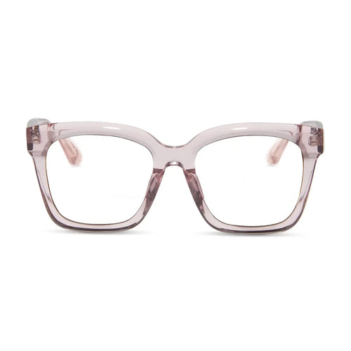 MEREDITH - LIGHT PINK CRYSTAL + GLASSES