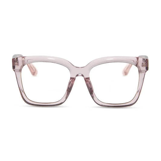 MEREDITH - LIGHT PINK CRYSTAL + GLASSES