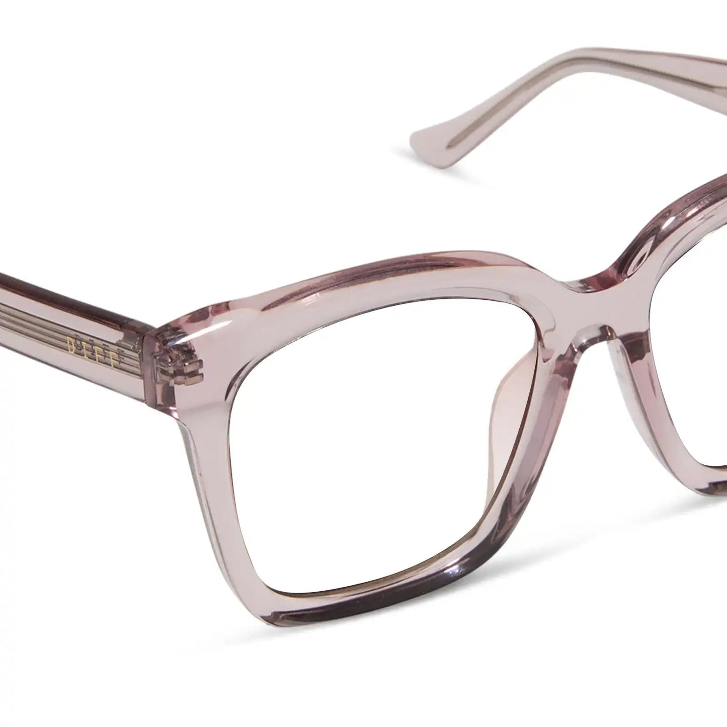 MEREDITH - LIGHT PINK CRYSTAL + GLASSES