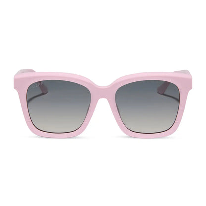 MEREDITH - POWDER PINK + GREY GRADIENT + POLARIZED SUNGLASSES