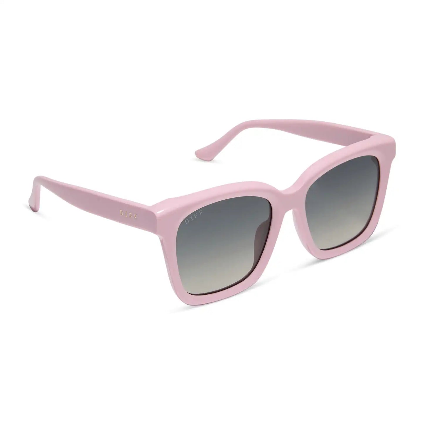 MEREDITH - POWDER PINK + GREY GRADIENT + POLARIZED SUNGLASSES
