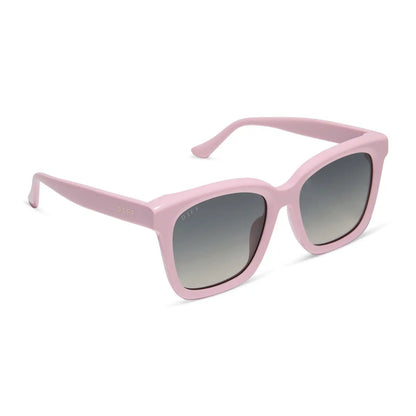 MEREDITH - POWDER PINK + GREY GRADIENT + POLARIZED SUNGLASSES