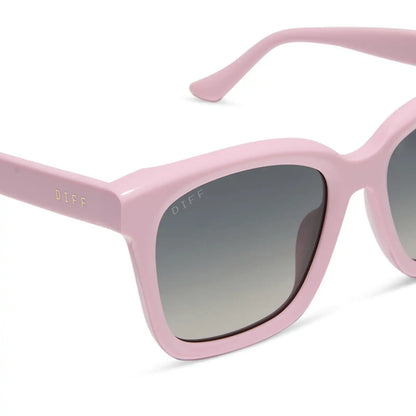 MEREDITH - POWDER PINK + GREY GRADIENT + POLARIZED SUNGLASSES