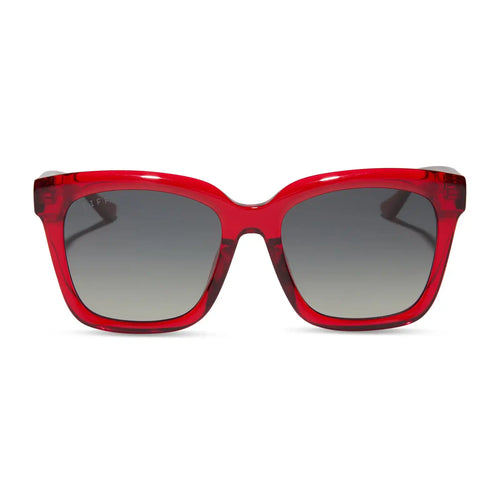 MEREDITH - RED HOT SUMMER + GREY GRADIENT + POLARIZED SUNGLASSES