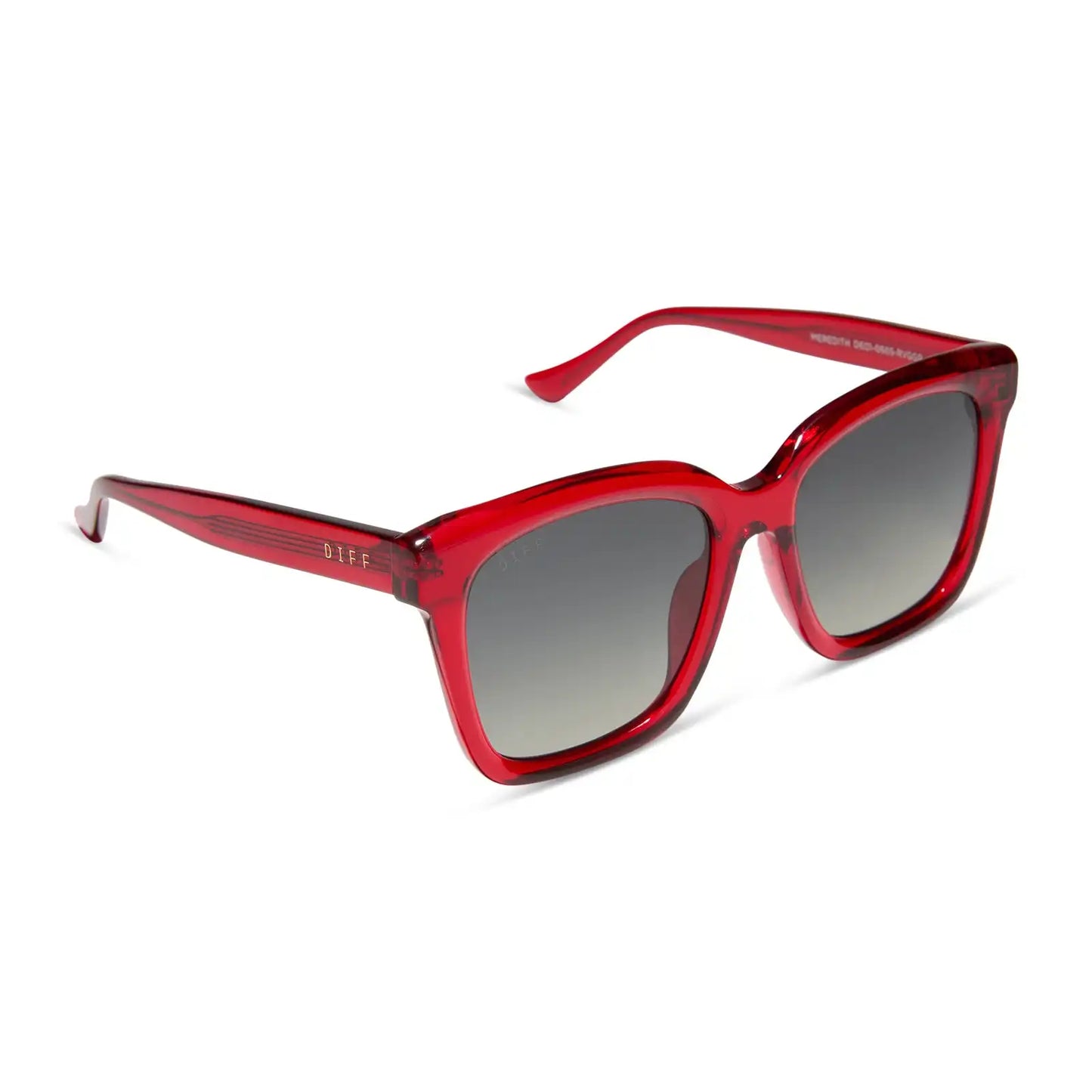 MEREDITH - RED HOT SUMMER + GREY GRADIENT + POLARIZED SUNGLASSES